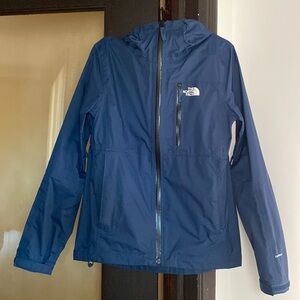 The north face women’s lightweight rain jacket navy blue size XS